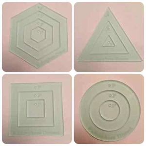 Mini modelli trapuntata - quadrato, triangolo, cerchio ed esagonale - Foto 1 di 1