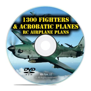 1300 Fighters and Aerobatics, Remote Control RC Model Aircraft Plans, DVD I23 - Picture 1 of 1