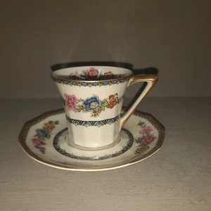Beautiful Antique CH Field Haviland Limoges Demitasse Cup & Saucer For Macys - Picture 1 of 10