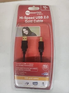 New Belkin Gold Series High-Speed USB 2.0 Cable, 10 ft., Black  - Picture 1 of 2
