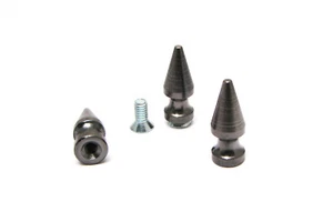 Size 24 1" Metallic Black tree spikes - bag of 4 - StudsAndSpikes - Picture 1 of 2
