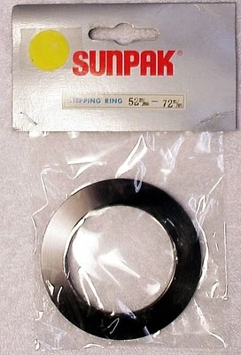 52-72mm Step up Ring | Sunpak Made in Japan | Best Machining | New | $8 | - Image 1 of 2