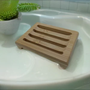 Raised Rectangle Bamboo Dish - Ohio Valley Soap - Picture 1 of 1