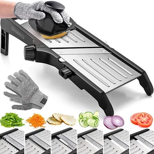 Mandoline Vegetable Slicer Adjustable Stainless Steel Food Cutter Chopper Tool - Picture 1 of 9