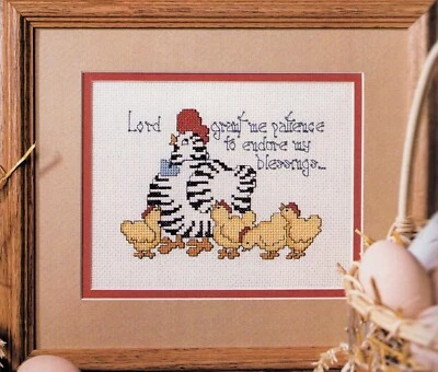 Cross Stitch Sandi Gore Evans Chickens Garden Ornament Samplers Vintage May 1999 - Image 1 of 4