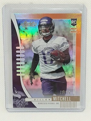 Dillon Mitchell 2019 Panini Absolute RC ORANGE (75/75) Minnesota Vikings - Image 1 of 2
