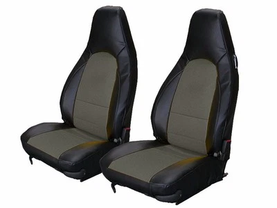 for PORSCHE 911 928 944 968 IGGEE CUSTOM MADE FIT SEAT COVERS BLACK/CHARCOAL - Image 1 of 4