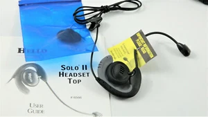 HELLO DIRECT 6566 SOLO OVER-EAR HEADSET, OLD STYLE WITH EXTRA EAR PIECES - Picture 1 of 4