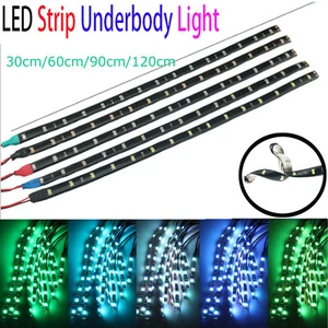 30-120cm Underbody LED Lights Blue Multicolor Strip Neon Light For Motorcycle Ss - Picture 1 of 12