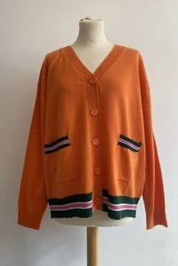 St Berts Strickjacke Größe Small Oversize Wolle & Kaschmir Liza Mandarine Neu mit Etikett - Bild 1 von 9