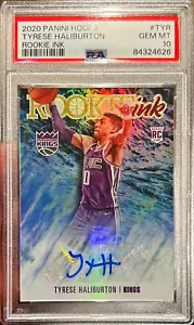 Panini Hoops Tyrese Haliburton Rookie Ink Signature Holo Auto 2020-21 - PSA 10 - Imagen 1 de 1