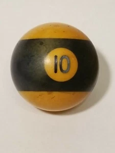Vintage Stripe 10 Ball Billiard Pool Replacement 2 1/4" Standard Size - Picture 1 of 2