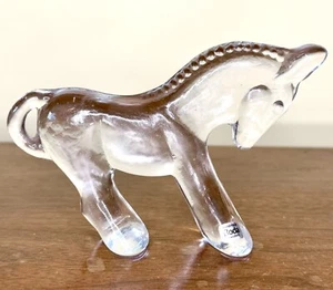 Kosta Boda Zoo 1975 Diligent Donkey Figurine Bertil Vallien MCM Art Glass Rare - Picture 1 of 10