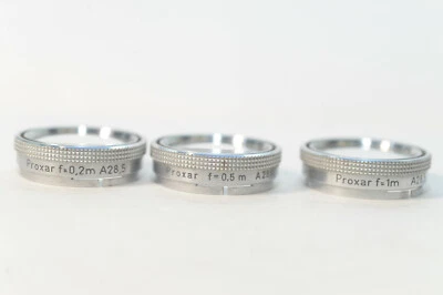 Carl Zeiss Proxar 909 Set of 3 Filters  F0.2m, F0.5m, F1m A 28.5 Filters - Image 1 of 4