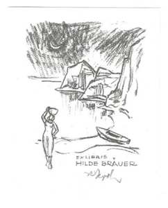 RUDOLF KOCH: Exlibris für Hilde Bräuer - Bild 1 von 1