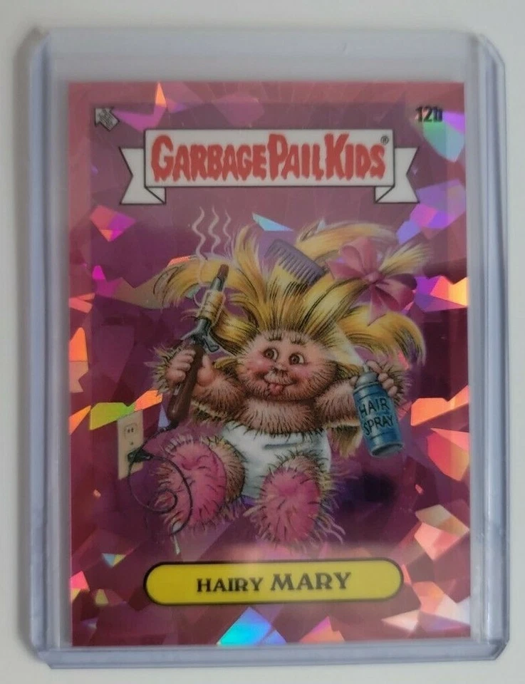 2020 GARBAGE PAIL KIDS SAPPHIRE PINK REFRACTOR 12B - HAIRY MARY  - Image 1 of 1