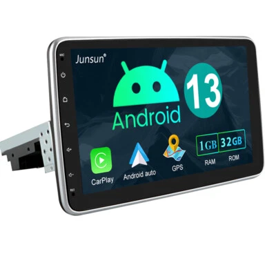 1DIN 10.1 Zoll 32GB Android 13 Autoradio mit Apple Carplay GPS NAVI WIFI DSP BT - Bild 1 von 4