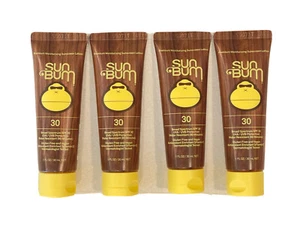 4 Pack SUN BUM Broad Spectrum SPF 30 Sunscreen Lotion 1 oz Each 4 oz Total READ! - Picture 1 of 4