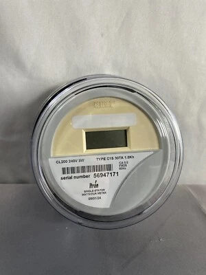 Itron Centron CL200 Silver Black 240V 3W Single-Stator Watthour Meter - Image 1 of 4