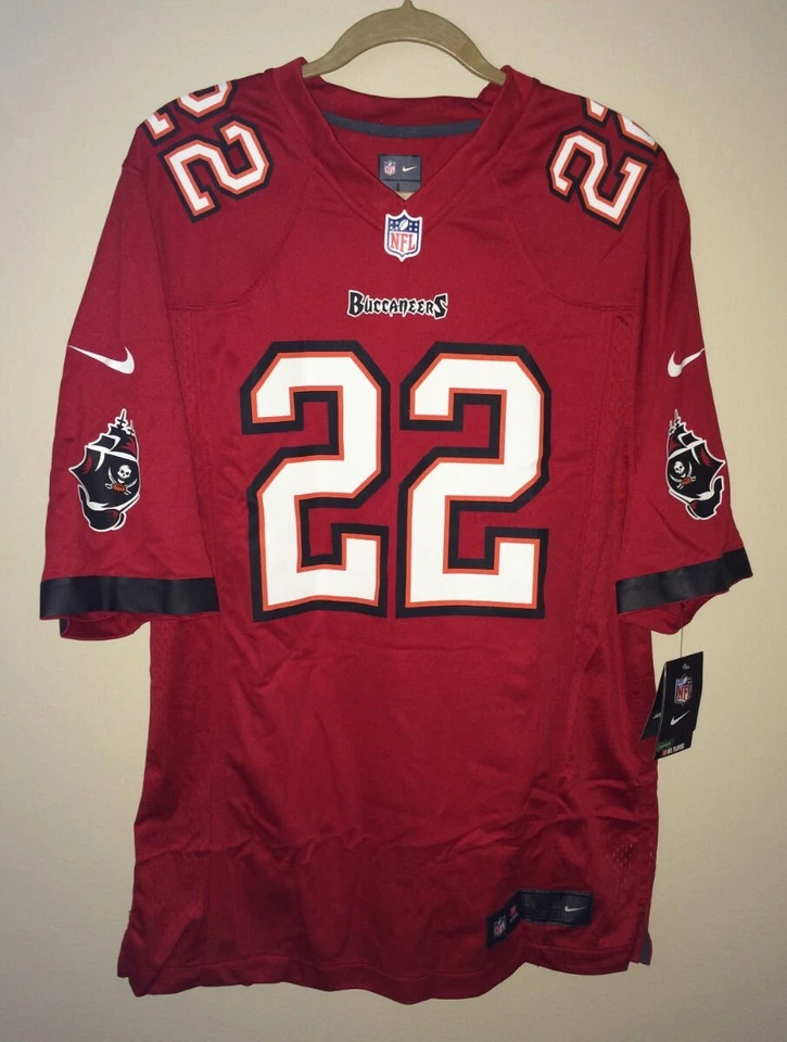Camiseta de fútbol americano Nike NFL Tampa Bay Buccaneers #22 D Martin roja blanca NUEVA para hombre L Foto 1 de 4