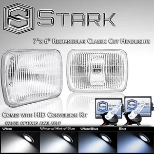 H6054 / H6052 / H6014 Head Light Glass Housing Lamp Chrome - 7x6 HID Xenon PAIR - Picture 1 of 5