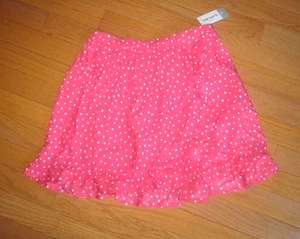 NEW Carters girls size 14 Skirt Skort Pink White Hearts pull on Cotton NWT - Picture 1 of 10