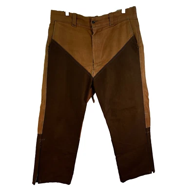 Calça Duxbak Vintage Marrom Caça Birding Pincel Campo Joelho Duplo 37x29 - Imagem 1 de 4