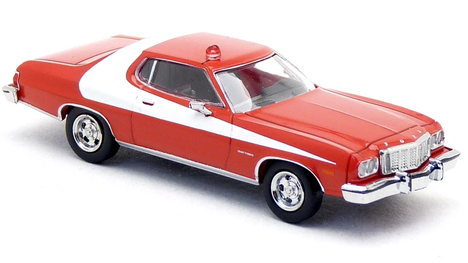 Brekina 19729 Ford Gran Torino rot / weiss 1976 mit Aufsetzleuchte H0