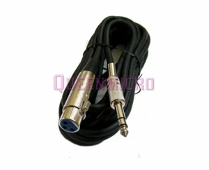 15Ft XLR 3Pin Female to 1/4" Stereo TRS Plug Mic Cord Microphone Shielded Cable - Picture 1 of 1