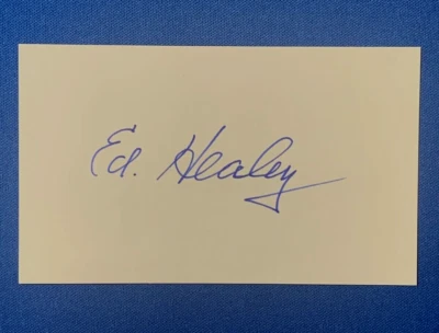 ED HEALEY HOF SIGNED 3x5 INDEX CARD 4x FIRST TEAM ALL PRO CHICAGO BEARS PSA DNA - Image 1 of 3