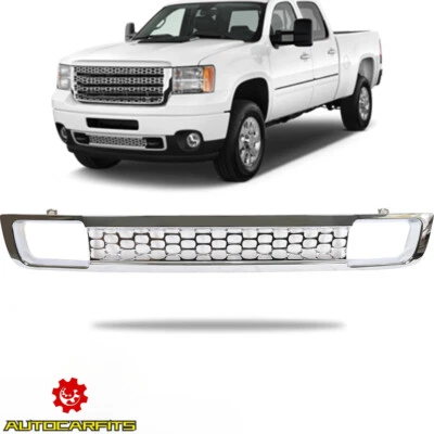 Fits GMC Sierra 2500HD 3500 HD 2011-2014 Front Bumper Lower Grille Denali Chrome Foto 1 de 4