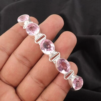 摩根石宝石 925 纯银手工珠宝手链 爱情礼物 — 第 1/3 张图片