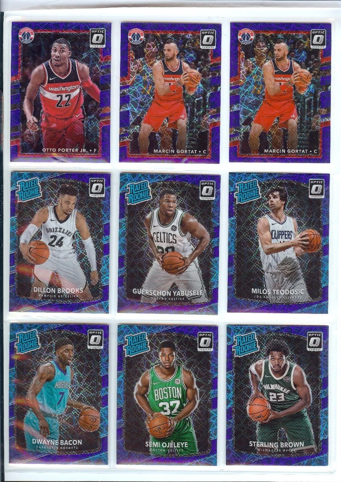2017-18 Panini Donruss Optic Holo Prizm Blue Velocity Parallel Singles U Pick  - Image 1 of 1