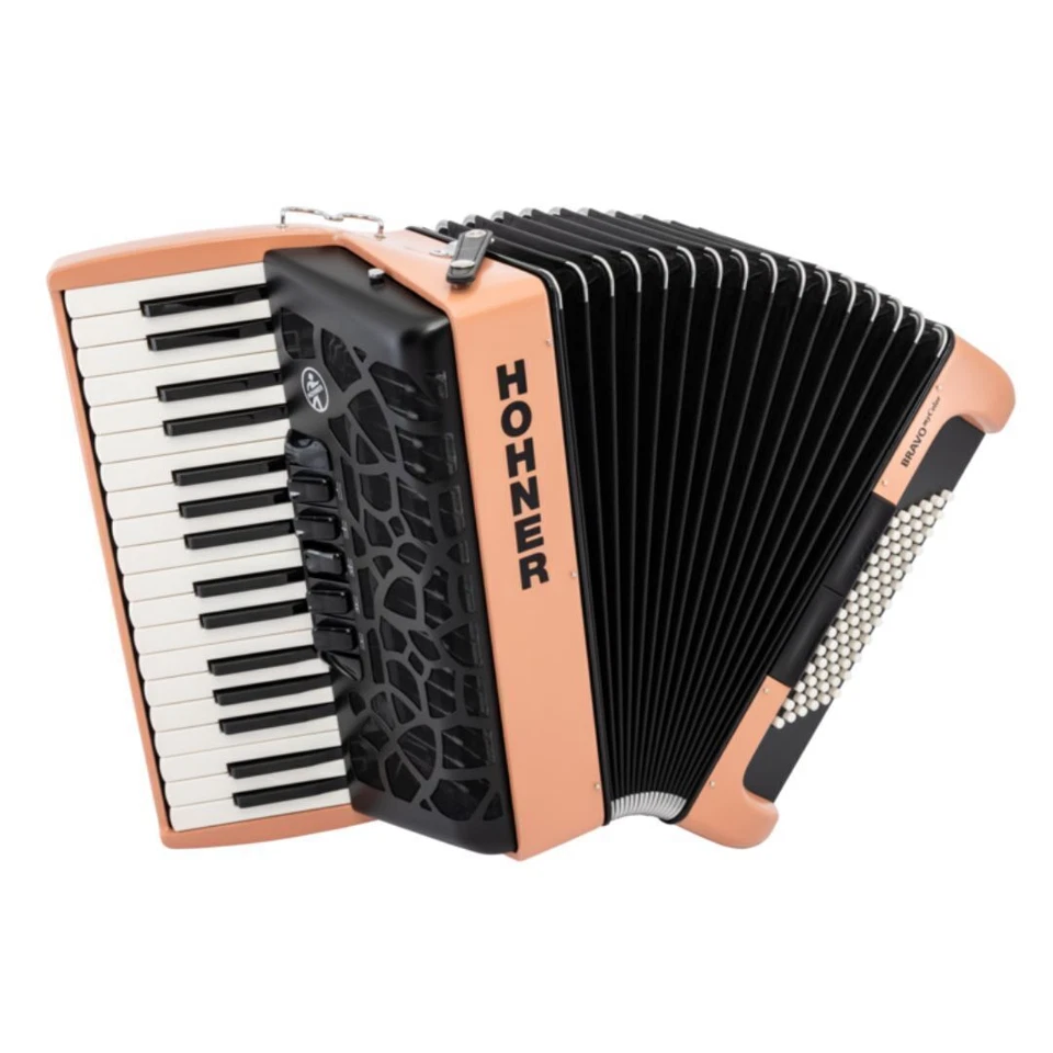 Hohner BRAVO MyColor III 72 Tecla de piano cromática Acordeón naranja claro amanecer Foto 1 de 1