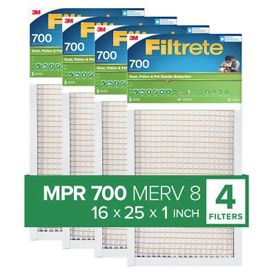 Filtrete Electrostatic Air Filter 700 MPR 701-4PK-1E, 16 in x 25 in x 1 in - Image 1 of 4