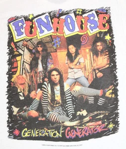 M * vtg 1990 FUNHOUSE Generation Generator t shirt * GLAM METAL SLEAZE * 62.128 - Picture 1 of 6