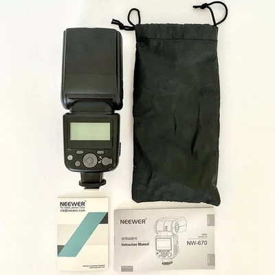 Neewer Speedlite NW-670 Flash For Canon Shoe Mount Tested Works - Image 1 of 4