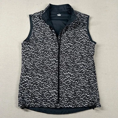 Chaleco Peter Millar Mujer S E4 Viento Golf Reversible Cremallera Completa Negro Pickleball Foto 1 de 4