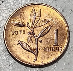 TÜRKIYE (TURKEY) 🇹🇷 ONE (1) KURUŞ COIN 1971 - Picture 1 of 2