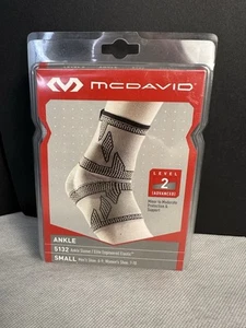McDavid Level 2 Ankle Sleeve w/ 4 Way Elite Elastic - 5132 Size Small Gray New - Picture 1 of 7
