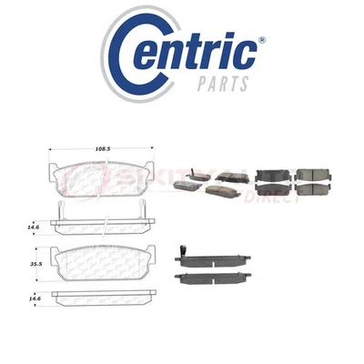 Centric Ceramic Disc Brake Pads w Shims for 1993-1997 Infiniti J30 3.0L V6 - kr Foto 1 de 4