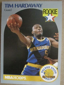 1990-1991 NBA HOOPS BASKETBALL TIM HARDAWAY ROOKIE CARD #113 - Picture 1 of 6
