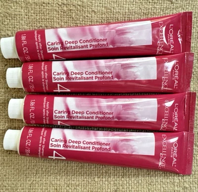 Loreal Excellence Creme Deep Caring Conditioner 4 Lot of 4 1.86 Fl. OZ. New - Image 1 of 4