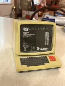 Vtg Novelty Figural Computer Pen Pencil Holder Bell Atlantic C&P Telephone - Picture 1 of 8