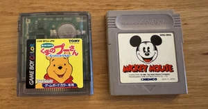 Disney Mickey Mouse [DMG-MMA] & Winnie the Pooh [CGB-BPUJ-JPN] Game Boy Game Lot - Picture 1 of 6