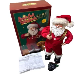 Rock Santa Collectibles Jingle Bell Rock Animated Santa Claus 1998 WORKS W box - Picture 1 of 6