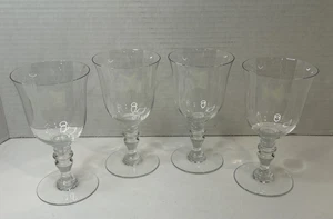 Set of 4 Baccarat French Crystal Provence Claret Wine Glass France Signed 5 5/8 - Picture 1 of 5