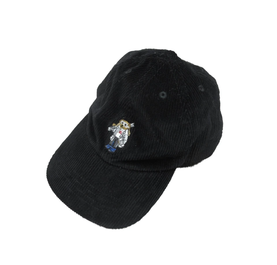 Polo Ralph Lauren Toddler Black Corduroy Ski Bear Ball Cap Hat Boy's Sz 6