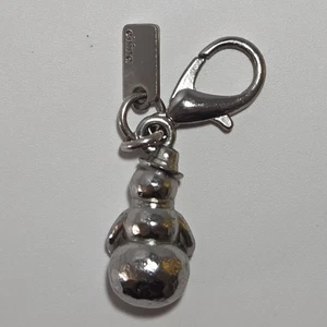 Coach Schneemann 3D Tasche/Geldbörse Anhänger Silberfarben Metall 2" - Bild 1 von 9