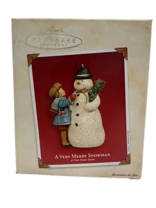 Hallmark 2003 Un pupazzo di neve molto felice una visita da Babbo Natale ricordo ornamento NUOVO - Foto 1 di 5